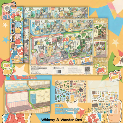 Dream Archive 3D Sticker | 4 Cute Miniature Scenes