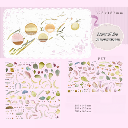 Floral Fables 3D Sticker | 2 Cute Miniature Scenes