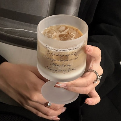 Frosted Straight Tall Stemless Glass