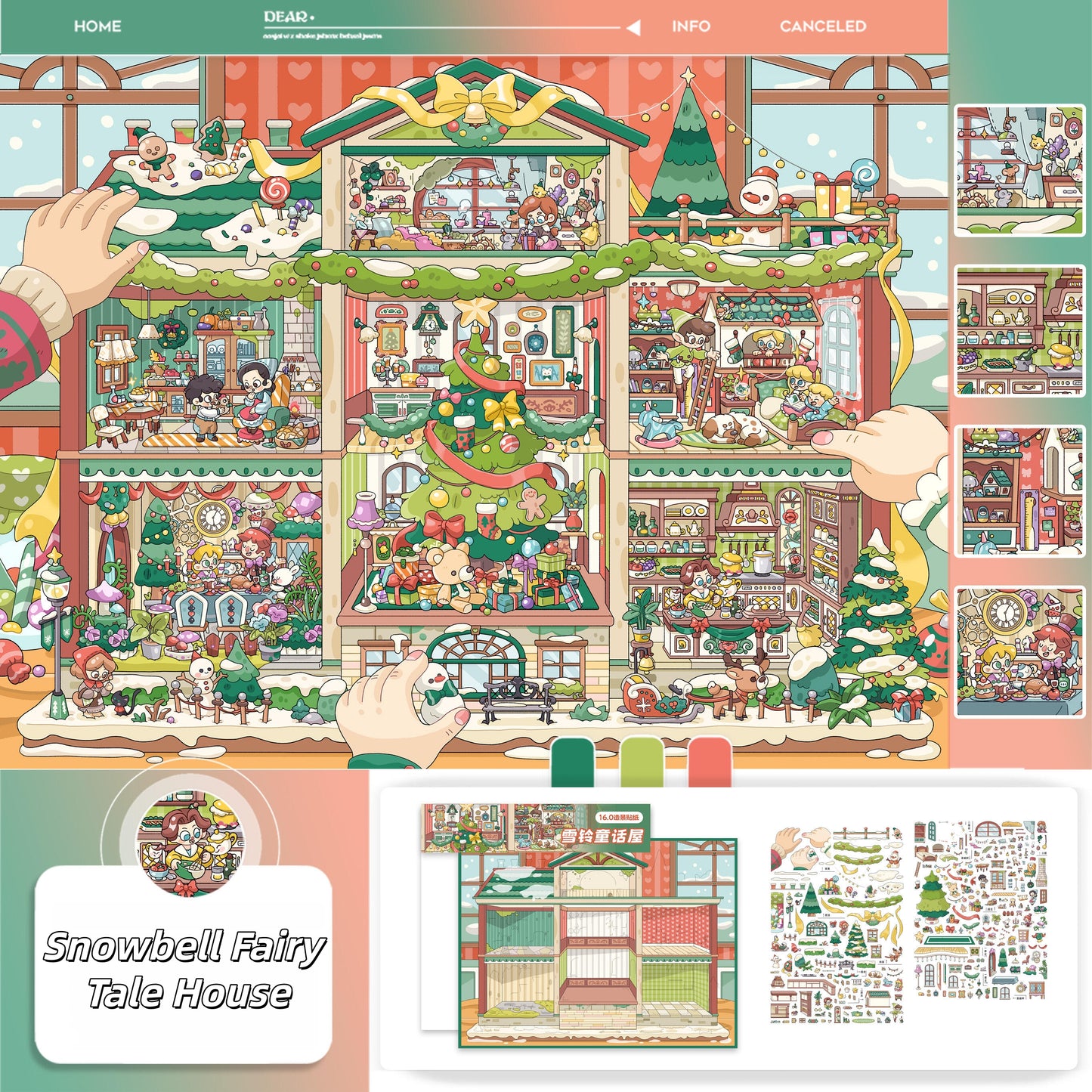 Paperfairy Tale 3D Sticker | 2 Cute Miniature Scenes