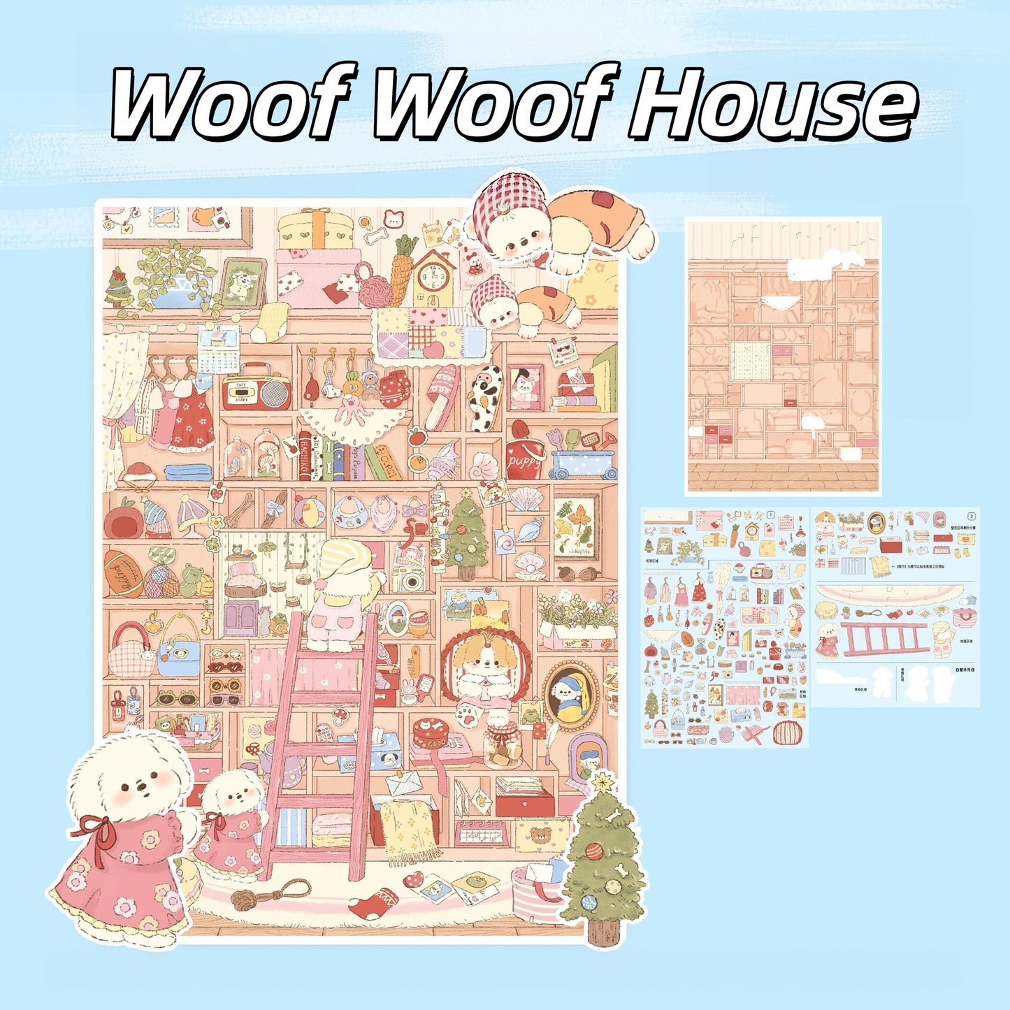 Milk Foam World 3D Sticker | 4 Cute Miniature Scenes