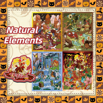 Sweet Home ＆ Natural Elements 3D Sticker | 8 Cute Miniature Scenes