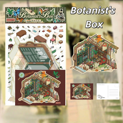 Romantic Ballad 3D Sticker | 4 Cute Miniature Scenes