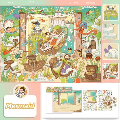 Paperfairy Tale 3D Sticker | 2 Cute Miniature Scenes