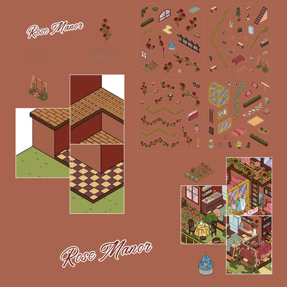 Rose Manor 3D Sticker