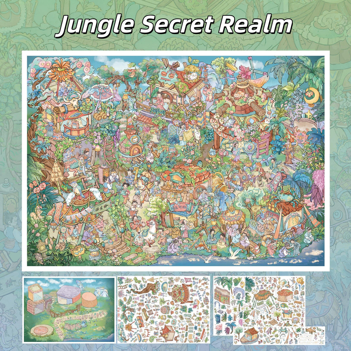 Nature’s Secrets 3D Sticker | 2 Cute Miniature Scenes