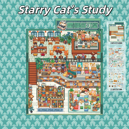 Pixel Animal Shops 3D Sticker | 2 Cute Miniature Scenes