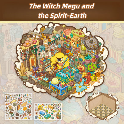 Witch's Life 3D Sticker | 3 Cute Miniature Scenes