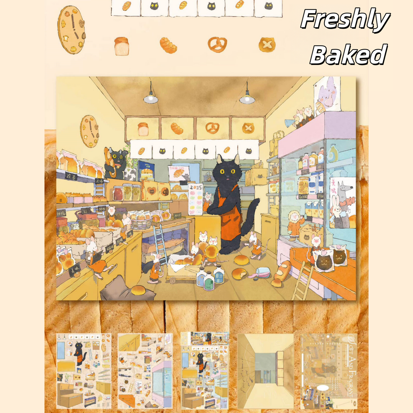 A Reverie of Hearts 3D Sticker | 6 Cute Miniature Scenes