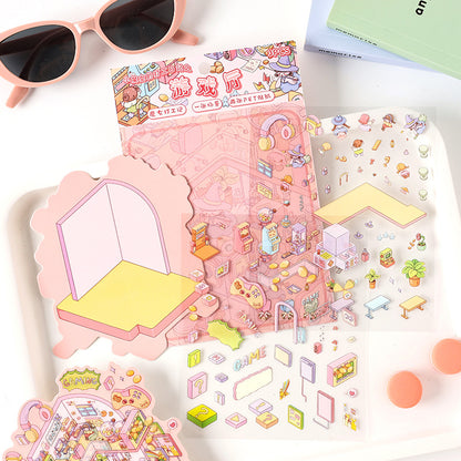 Little Shop 3D Sticker | 4 Cute Miniature Scenes