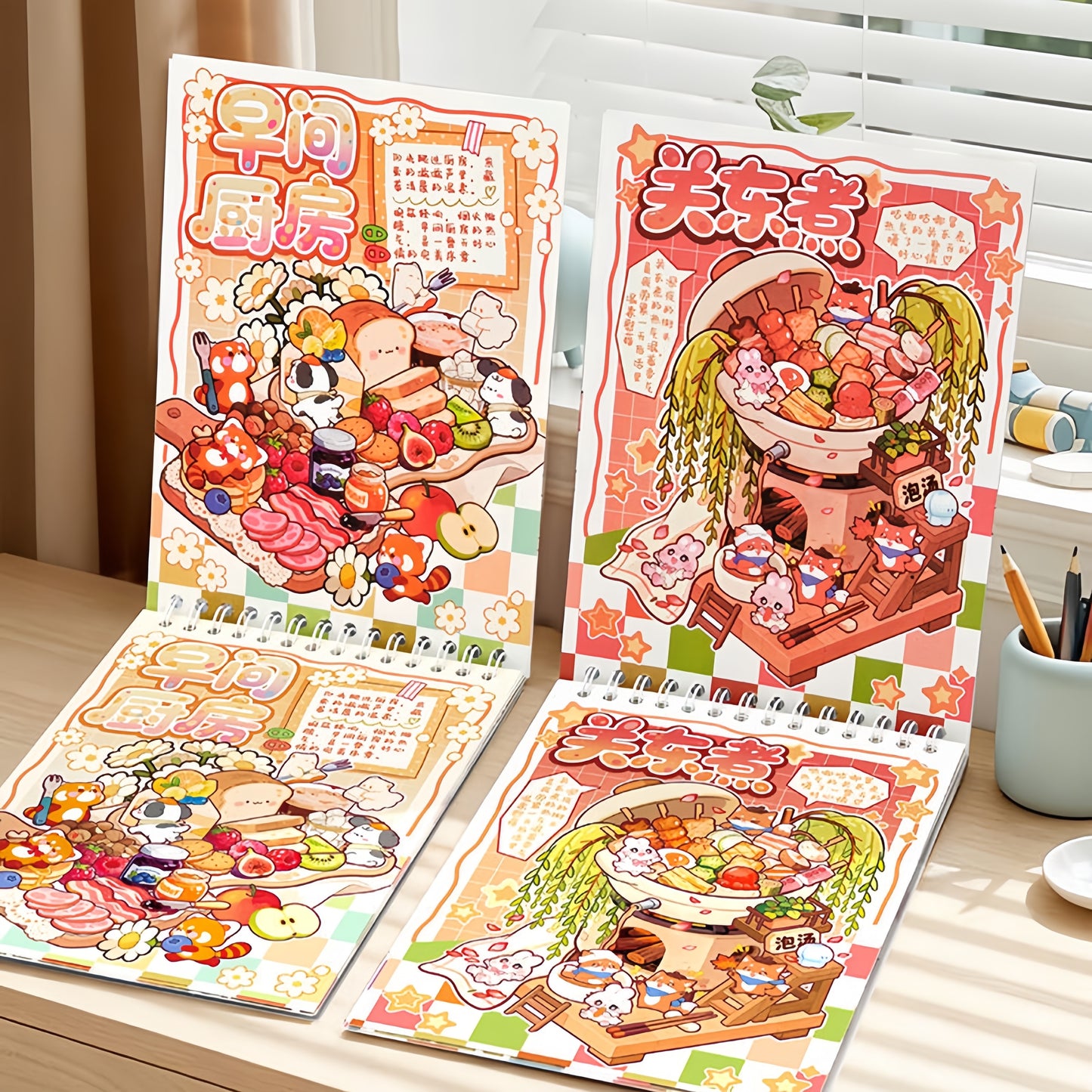 Cozy Food Time 3D Sticker Book