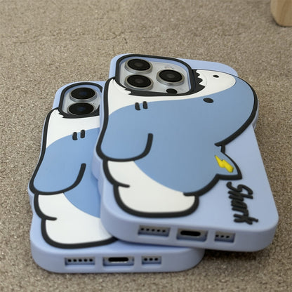 Cartoon Shark Silicone Phone Case