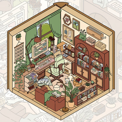Comfortable Home 3D Sticker | 3 Cute Miniature Scenes