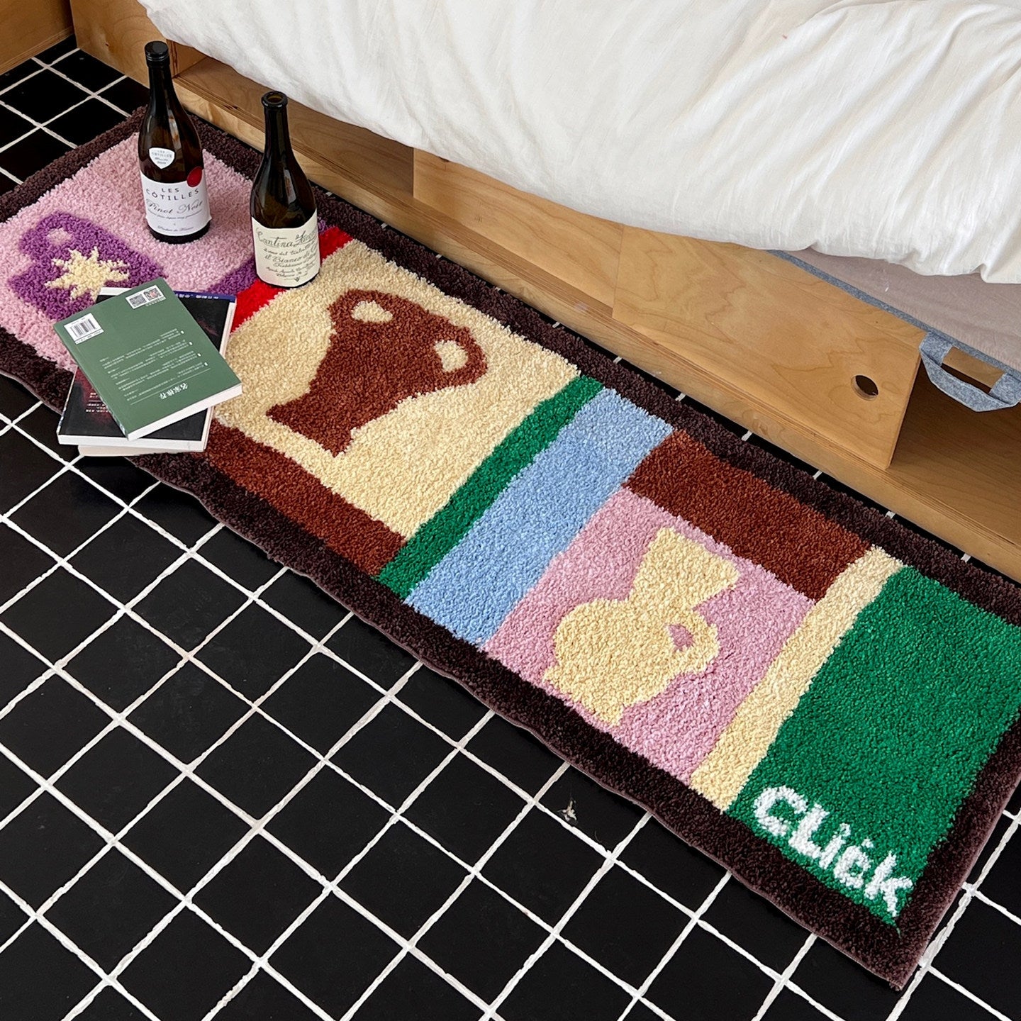 Nordic Colorful Dopamine Flocked Carpet
