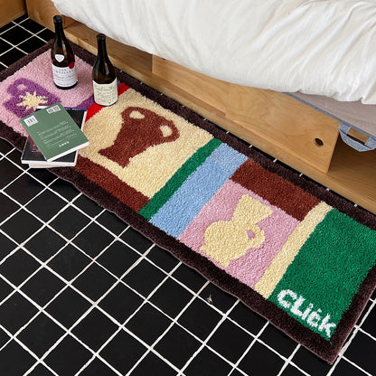 Nordic Colorful Dopamine Flocked Carpet