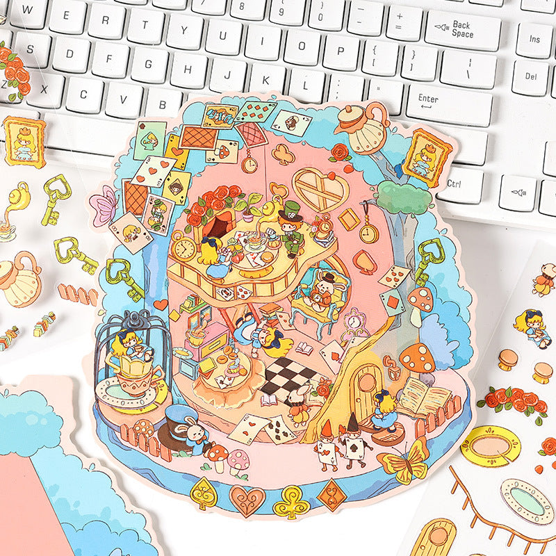 Fairy Tales 3D Sticker | 4 Cute Miniature Scenes