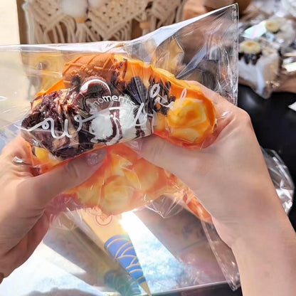 Chocolate Ice Cream Egg Waffle Squishy