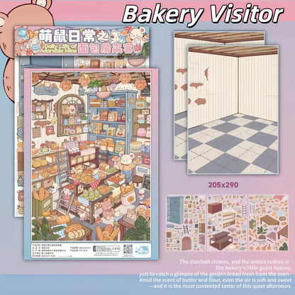 Curiosities & Crumbs 3D Sticker | 2 Cute Miniature Scenes