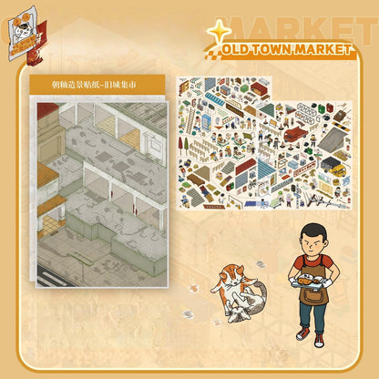 City Streetscape 3D Sticker | 3 Cute Miniature Scenes