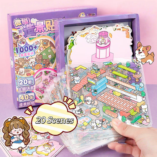 Animal Cottage 3D Sticker Book
