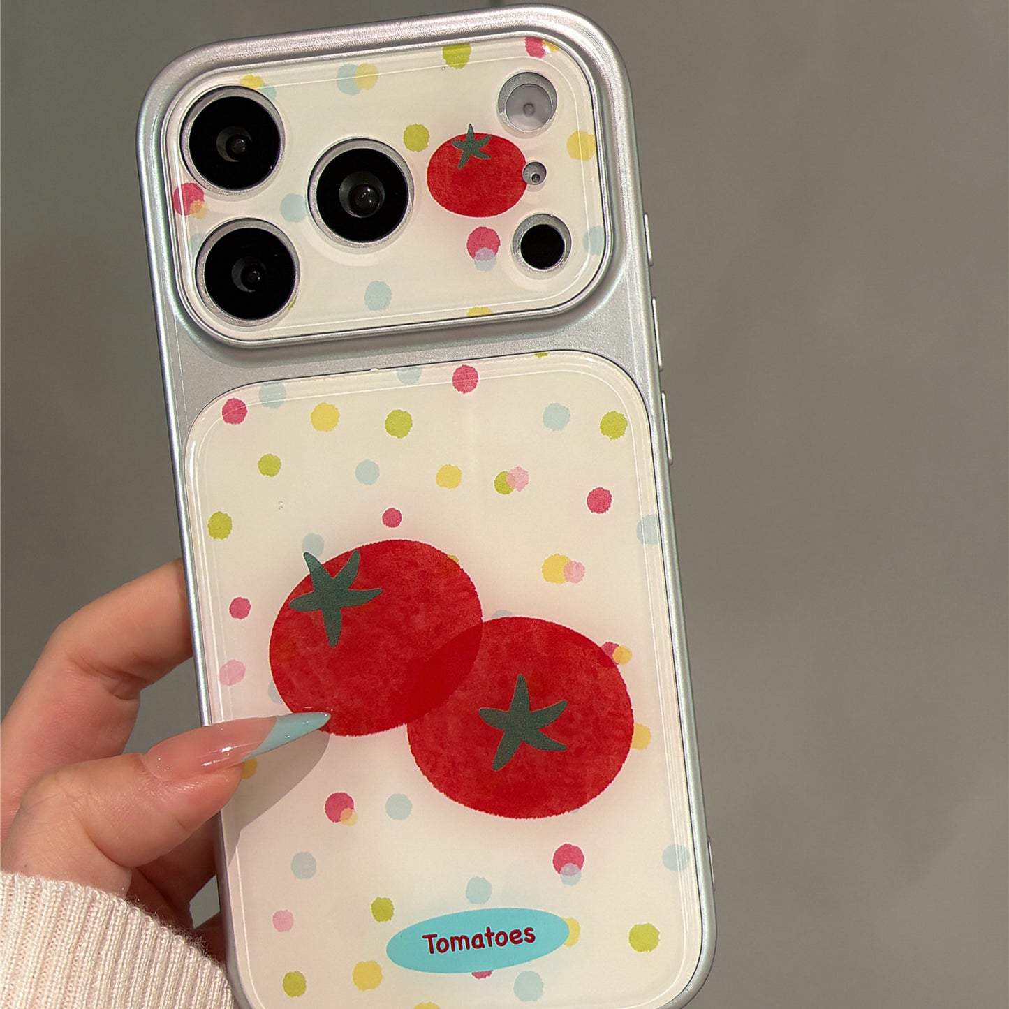 Colorful Dot Tomato Acrylic Phone Case
