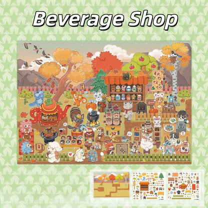 Cat‘s Startup Story 3D Sticker | 2 Cute Miniature Scenes
