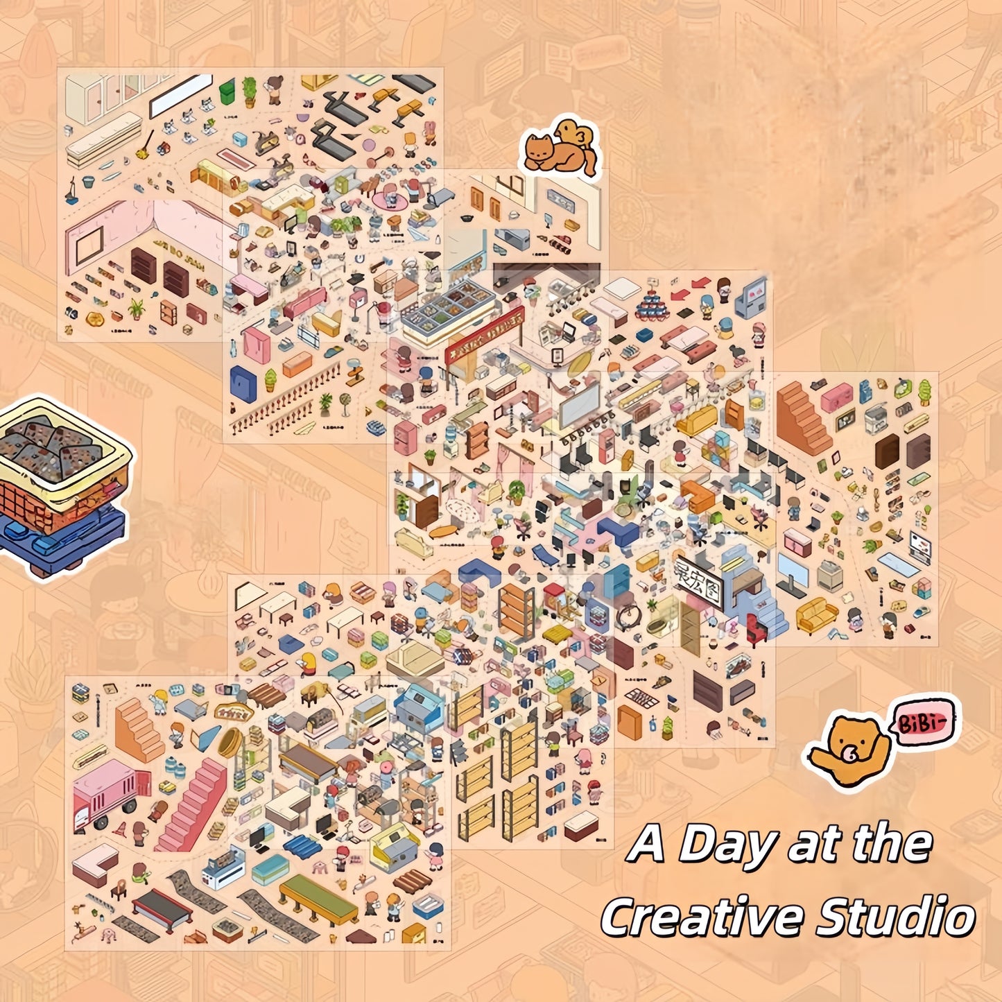 A Day at the Creative Studio 3D Sticker