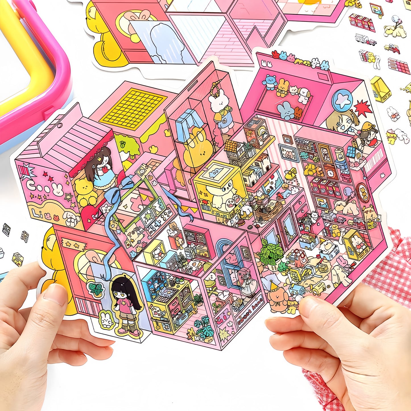 My Home 3D Sticker | 4 Cute Miniature Scenes