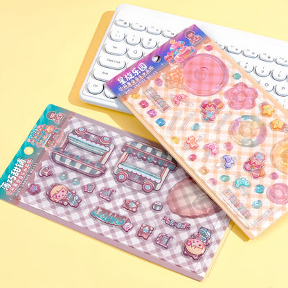 Sweet Carnival Nights 3D Stackable Stickers | 4 Cute Miniature Themes