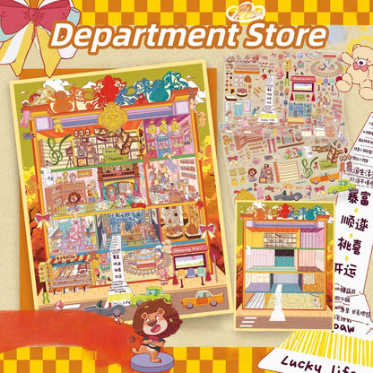 Cubicle Hours 3D Sticker | 2 Cute Miniature Scenes
