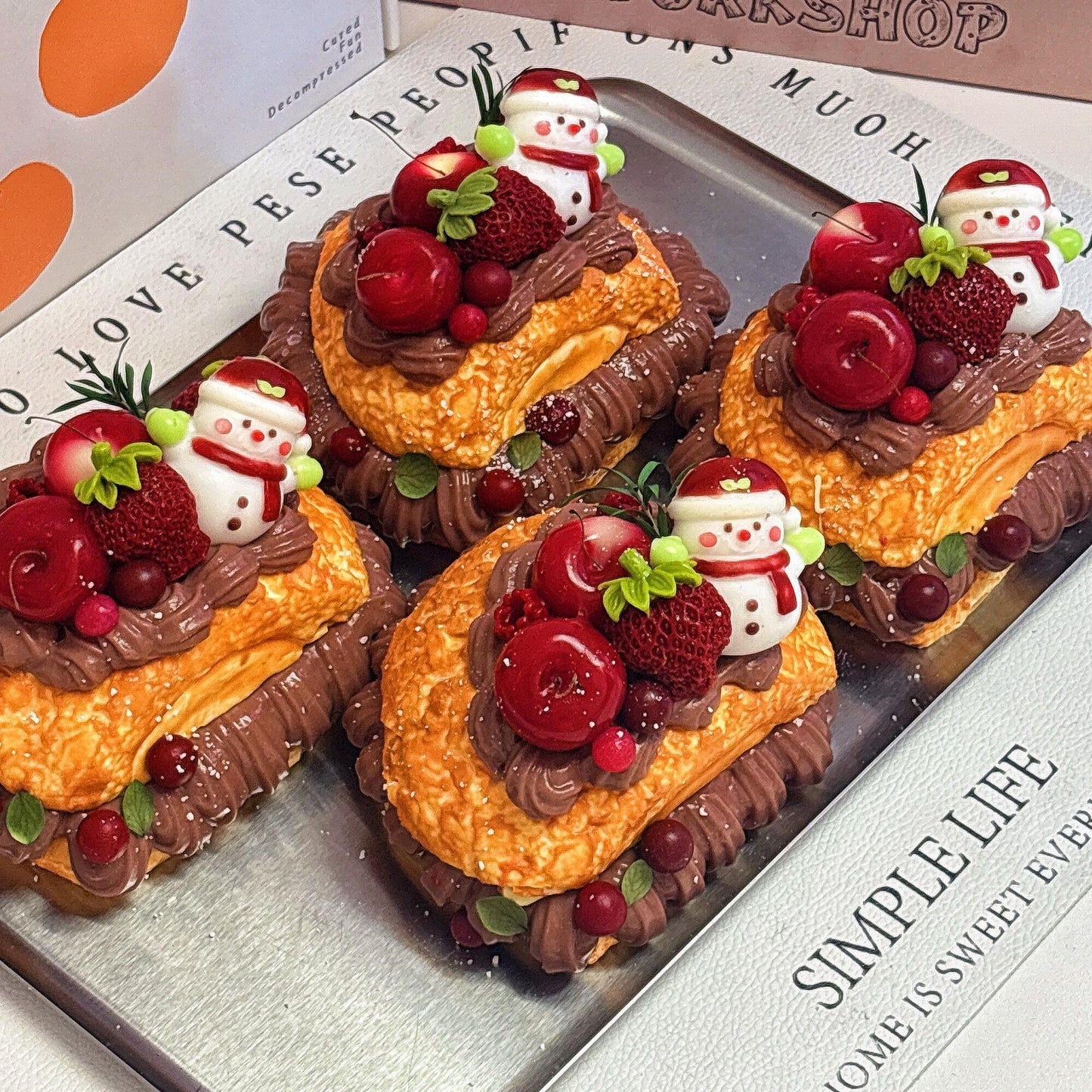 Christmas Snowman Filled Puff Squishy