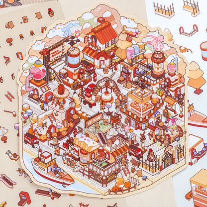 Whimsical Workshops 3D Sticker | 3 Cute Miniature Scenes