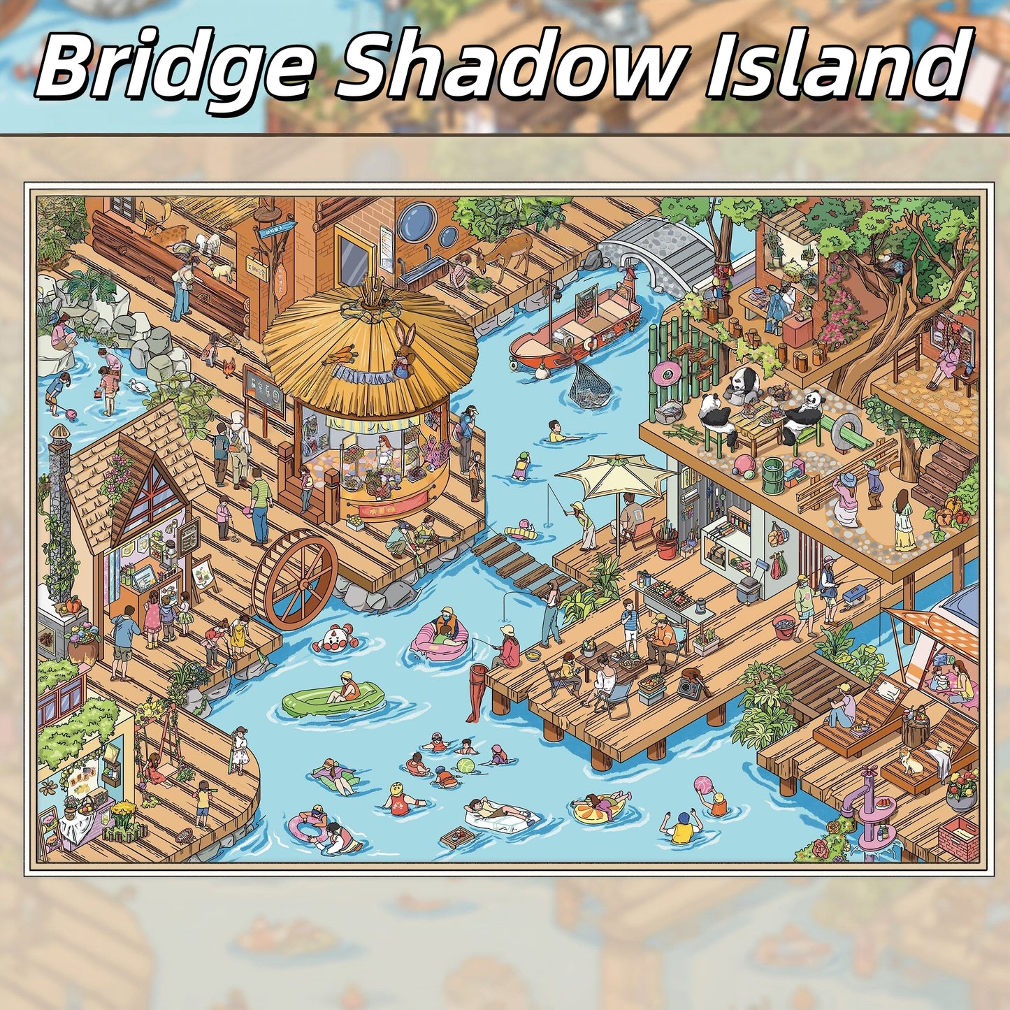 Island Hours 3D Sticker | 4 Cute Miniature Scenes