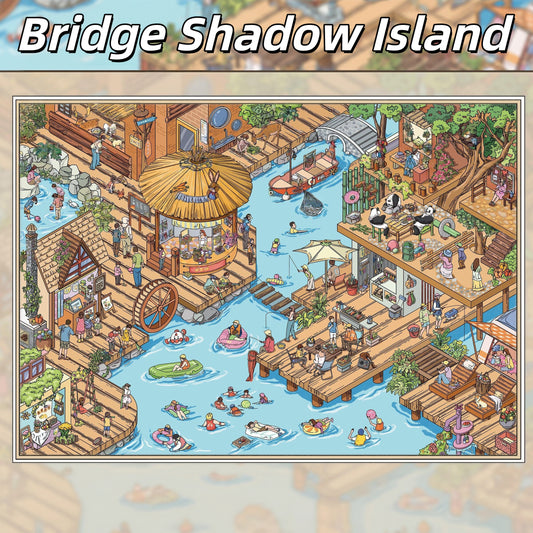 Island Hours 3D Sticker | 4 Cute Miniature Scenes