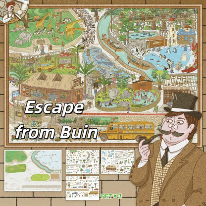 Escape Series 3D Sticker | 4 Cute Miniature Scenes