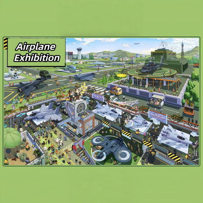 Green Life 3D Sticker | 2 Cute Miniature Scenes