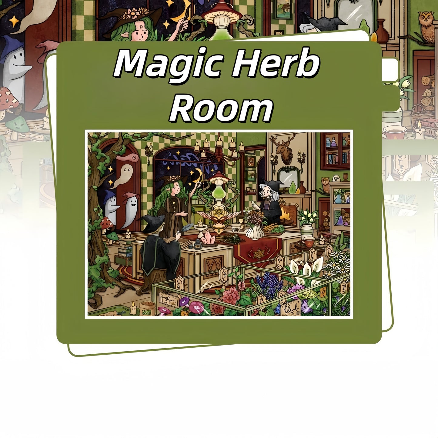 Magic Shop 3D Sticker | 4 Cute Miniature Scenes