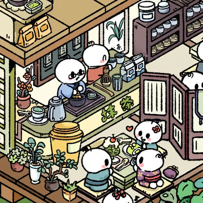 Whimsical Life 3D Sticker | 2 Cute Miniature Scenes