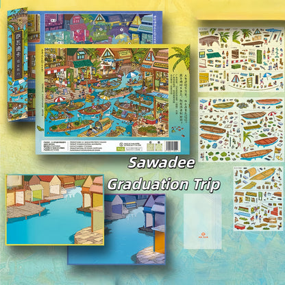 Life Experience Guide 3D Sticker | 2 Cute Miniature Scenes
