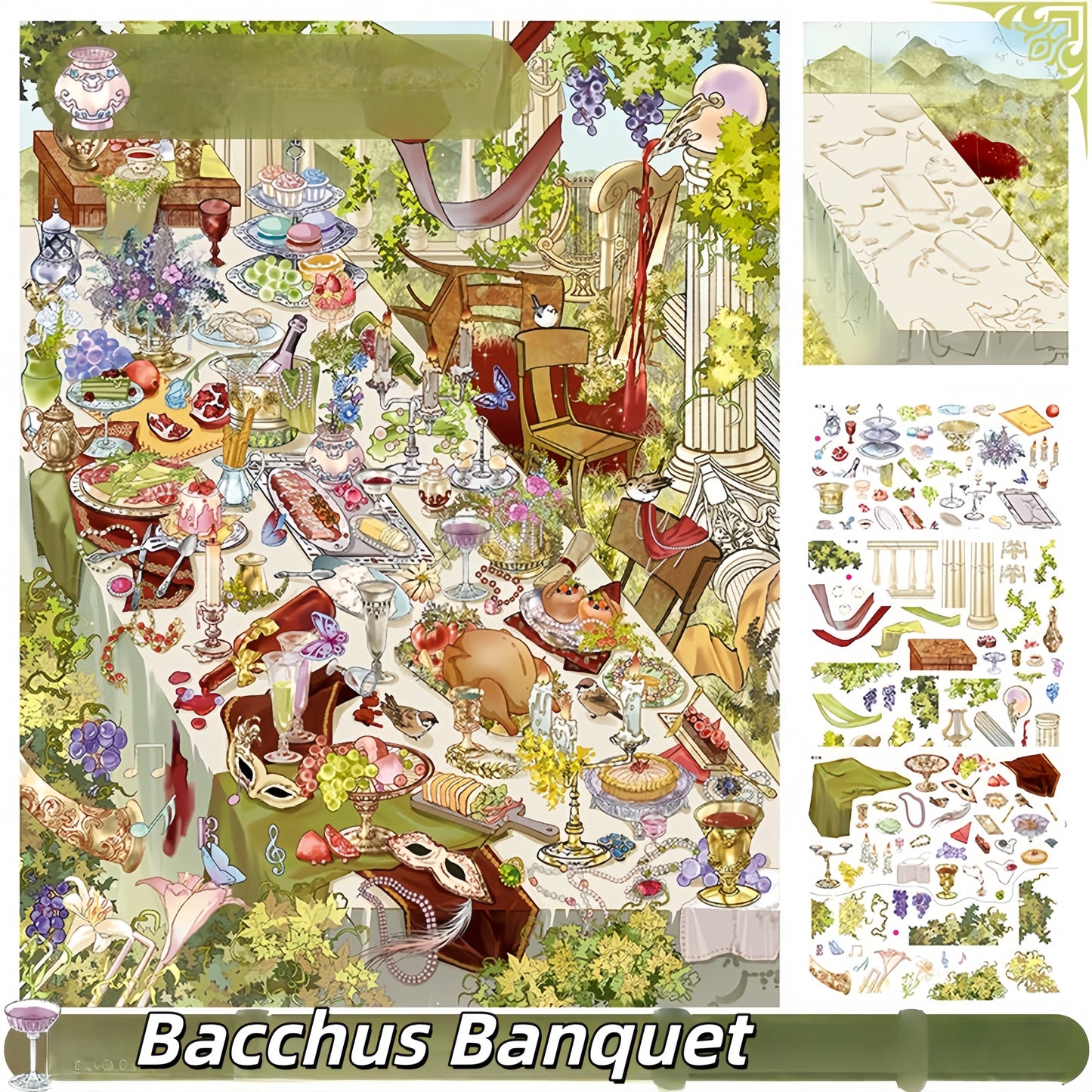 Revelry Corners 3D Sticker | 2 Cute Miniature Scenes