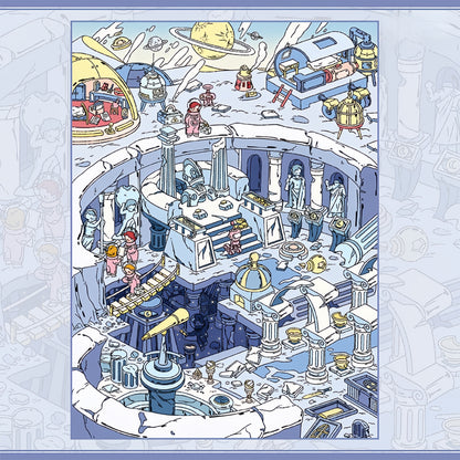 The Lost Universe 3D Sticker | 2 Cute Miniature Scenes