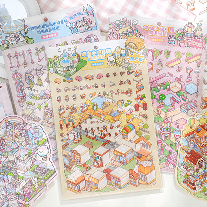 Sweet Serendipity 3D Sticker | 3 Cute Miniature Scenes