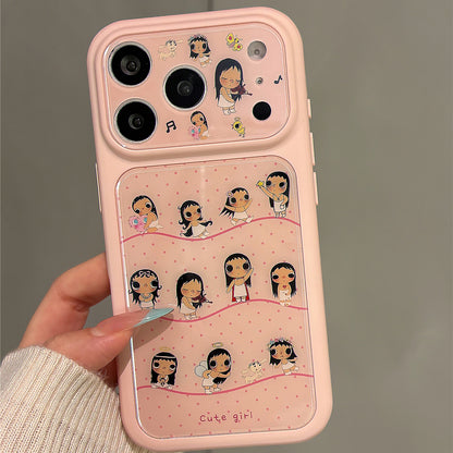 Cartoon Polka Dot Xiaoyu Illustration Acrylic Phone Case