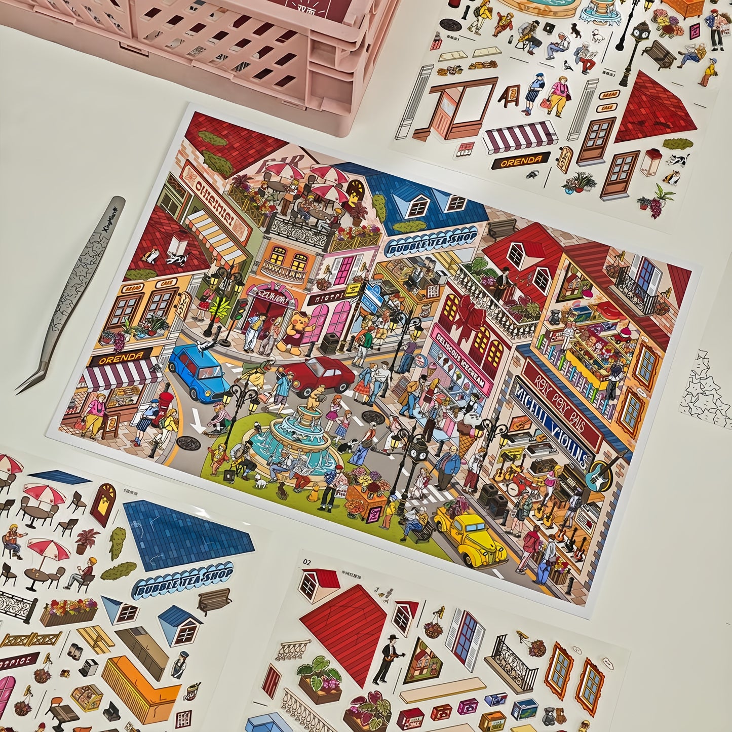 Magic World 3D Sticker | 6 Cute Miniature Scenes