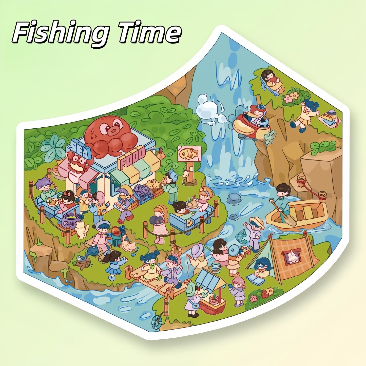 Sweet Farm 3D Sticker | 4 Cute Miniature Scenes