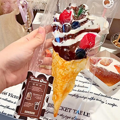 Chocolate Ice Cream Crispy Cone Squishy