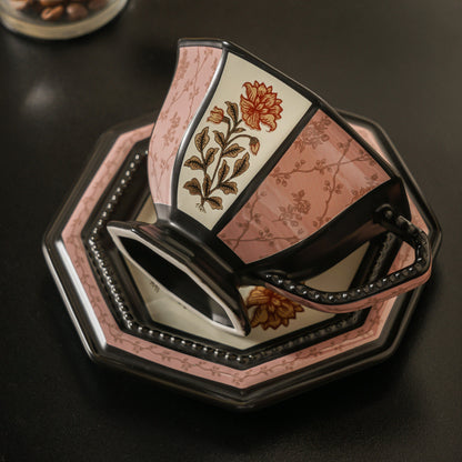 Peony Window Grille Ceramic Mug