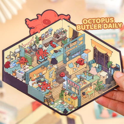 Dream Daily 3D Sticker | 2 Cute Miniature Scenes