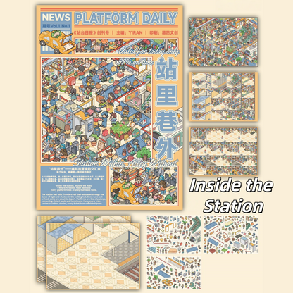 Busy Daily 3D Sticker | 4 Cute Miniature Scenes