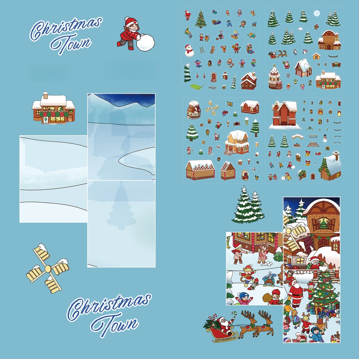 Christmas Town 3D Sticker